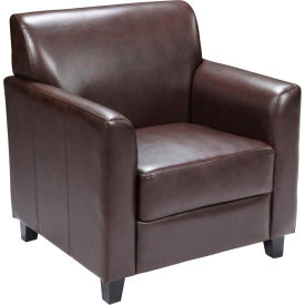 Leather Guest Chair - Brown - Hercules Diplomat Series 827-1-BN-GGBT-