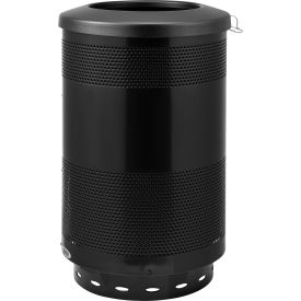GoVets™ Perforated Steel Round Trash Can 55 Gallon Black 314BK641