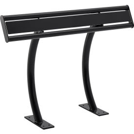 GoVets™ 4' Leaning Rail In-Ground/Surface Mount Black 204BK348