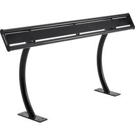GoVets™ 6' Leaning Rail In-Ground/Surface Mount Black 206BK348