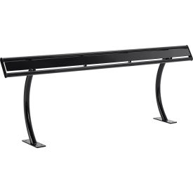GoVets™ 8' Leaning Rail In-Ground/Surface Mount Black 208BK348