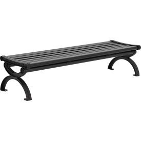 GoVets™ 6' Aluminum Park Bench Black 977BK436