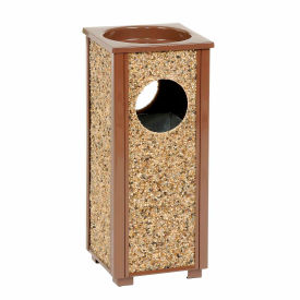 GoVets™ Stone Panel Trash Sand Urn Brown 2-1/2 Gallon 10-1/4