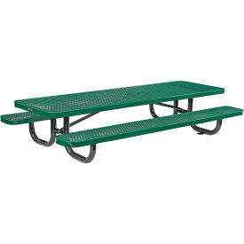 GoVets™ 8' Rectangular Kids Picnic Table Expanded Metal Green 153KGNKD277