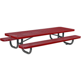 GoVets™ 8' Rectangular Kids Picnic Table Expanded Metal Red 153KRDKD277