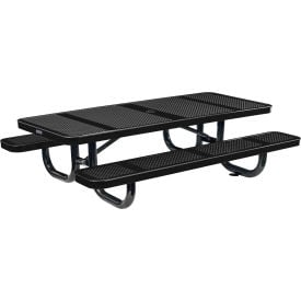 GoVets™ 6' Rectangular Kids Picnic Table Perforated Metal Black 553KBK694