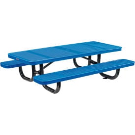 GoVets™ 6' Rectangular Kids Picnic Table Perforated Metal Blue 553KBL694