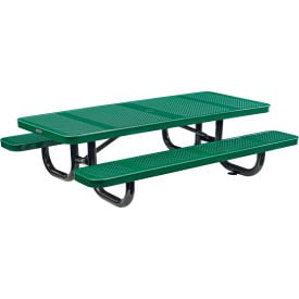 GoVets™ 6' Rectangular Kids Picnic Table Perforated Metal Green 553KGN694