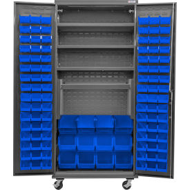 GoVets Configurable Mobile Bin Cabinet Gray 36