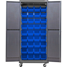 GoVets Configurable Mobile Pegboard Cabinet 36