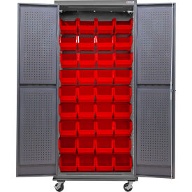GoVets Configurable Mobile Pegboard Cabinet 36
