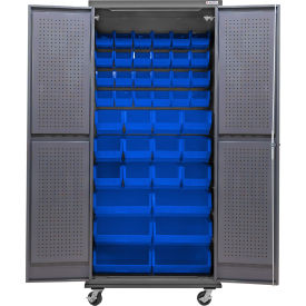 GoVets Configurable Mobile Pegboard Cabinet 36