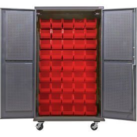 GoVets Configurable Mobile Pegboard Cabinet 48