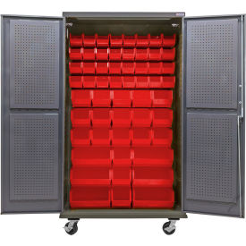 GoVets Configurable Mobile Pegboard Cabinet 48