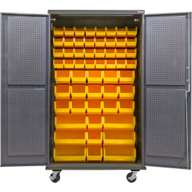 GoVets Configurable Mobile Pegboard Cabinet 48