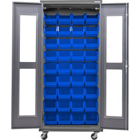 GoVets Clear-View Configurable Mobile Charging Cabinet 36