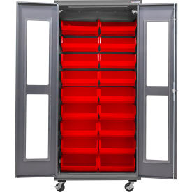 GoVets Clear-View Configurable Mobile Charging Cabinet 36