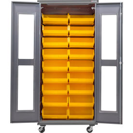GoVets Clear-View Configurable Mobile Charging Cabinet 36