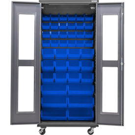 GoVets Clear-View Configurable Mobile Charging Cabinet 36