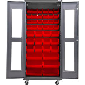GoVets Clear-View Configurable Mobile Charging Cabinet 36