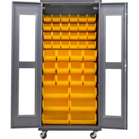GoVets Clear-View Configurable Mobile Charging Cabinet 36