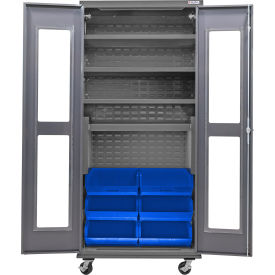 GoVets Clear-View Configurable Mobile Charging Cabinet 36