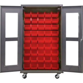GoVets Clear-View Configurable Mobile Charging Cabinet 48