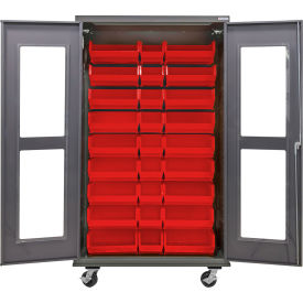 GoVets Clear-View Configurable Mobile Charging Cabinet 48