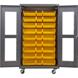 GoVets Clear-View Configurable Mobile Charging Cabinet 48