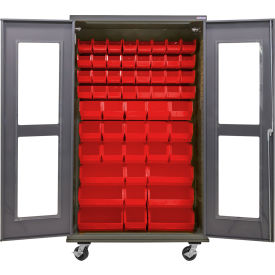 GoVets Clear-View Configurable Mobile Charging Cabinet 48