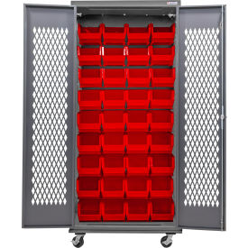 GoVets Configurable Ventilated Mobile Bin Cabinet 36
