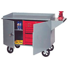 GoVets™ Heavy Duty Mobile Service Cabinet Bench 3000 Lb. Cap. 63