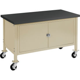 GoVets™ Mobile Cabinet Workbench - Phenolic Resin Safety Edge 60