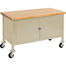 GoVets™ Mobile Cabinet Workbench - Maple Safety Edge 72