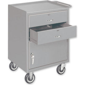 GoVets™ Mobile Drawer Bench W/ Cabinet & 2 Drawers Steel Casters 24
