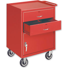 GoVets™ Mobile Drawer Bench W/ Cabinet & 2 Drawers Steel Casters 24
