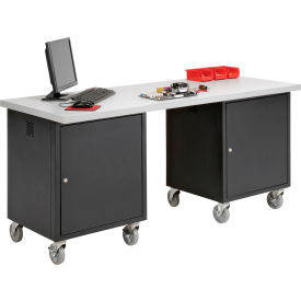 GoVets™ Mobile Pedestal Workbench 72 x 30