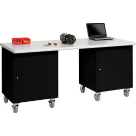 GoVets™ Mobile Pedestal Workbench 72 x 30