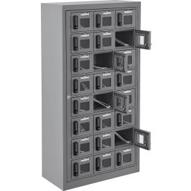 GoVets™ 8-Tier 24 Door Clear View Cell Phone Charging Locker Digital LockAssembled 250413