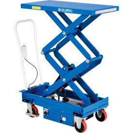 GoVets™ Battery Powered Mobile Double Scissor Lift Table 40