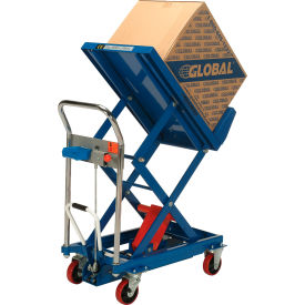 GoVets™ Mobile Lift & Tilt Scissor Lift Table 400 Lb. Cap. - 29 x 19 Platform 079168