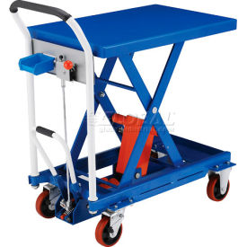 GoVets™ Mobile Scissor Lift Table with Hook-on Bin - 660 Lb. Cap. - 29 x 19 Platform 850954