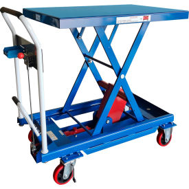 GoVets™ Mobile Scissor Lift Table with Hook-on Bin - 1100 Lb. Cap. 36 x 24 Platform 852954