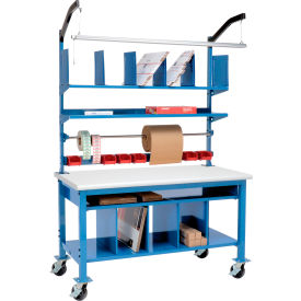 GoVets™ Complete Mobile Packing Workbench Laminate Safety Edge 60