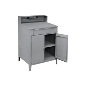 GoVets™ Open Pedestal Frame for Cabinet Shop Desk - Gray 913300