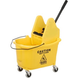 GoVets™ Mop Bucket And Wringer Combo 38 Qt. Down Press Yellow 595260