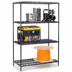 Nexel® 4 Shelf Nexelon® Blue Heavy Duty Wire Shelving Unit Starter 60