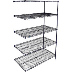 Nexel® 5 Shelf Nexelon® Blue Wire Shelving Unit Add On 42