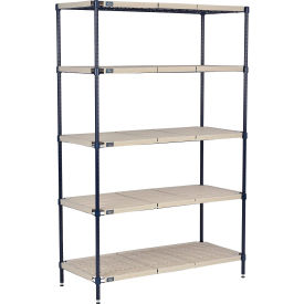 Nexel® Nexelite® 5 Shelf Vented Plastic Mat Shelving Unit Starter 72