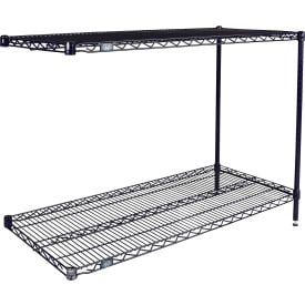 Nexel® 2 Shelf Nexelon® Blue Wire Shelving Unit Add On 60